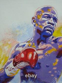 Floyd Mayweather Boxer Boxing Peinture Acrylique Originale Art Contemporain