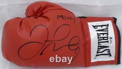 Floyd Mayweather Jr. Autographié Everlast Boxing Glove Lh Money Beckett 159651