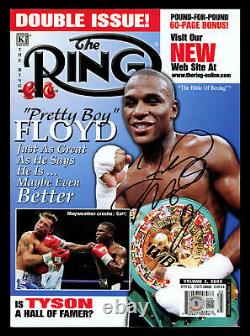 Floyd Mayweather Jr. Autographié Magazine Ring Signé Beckett BAS QR #BK08787