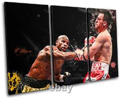 Floyd Mayweather Jr Boxing Sports Treble Canvas Wall Art Picture Print Va