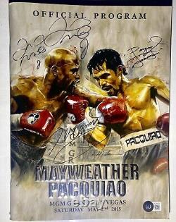 Floyd Mayweather Jr. & Manny Pacquiao Program Signé Sur Place Avec Lettre Complète de BAS