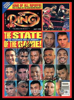 Floyd Mayweather Jr, Mosley Morales Autographed Ring Magazine Beckett → Floyd Mayweather Jr, Mosley Morales Magazine Ring dédicacé Beckett