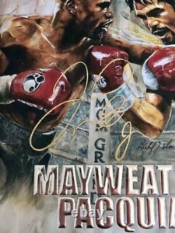 Floyd Mayweather Jr Signé Contre Pacquiao Programme Officiel De Combat Autographe Jsa Coa