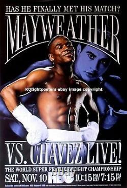 Floyd Mayweather Jr Vs. Jesus Chavez Affiche Originale De Combat De Boxe Hbo Cctv