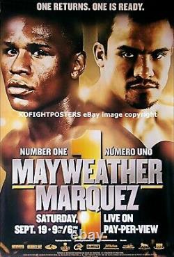 Floyd Mayweather Jr Vs. Juan Manuel Marquez Affiche De Boxe Originale Hbo 30d