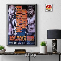 Floyd Mayweather Jr Vs. Manny Pacquiao Affiche Originale De Combat De Boxe Sur Place 30d
