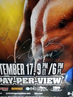Floyd Mayweather Jr Vs Victor Ortiz Dual Signé Original Hbo Boxing Poster