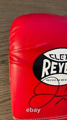 Floyd Mayweather Jr a signé le gant de boxe Cleto Reyes Rouge main gauche BAS WD96066 A