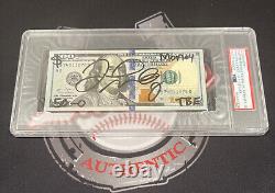 Floyd Mayweather Jr a signé un billet de 100 $ de monnaie américaine x4 inscriptions PSA 10 Auto D