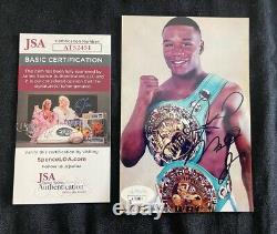 Floyd Mayweather Jr a signé une photo de boxe 4x6 avec certificat JSA