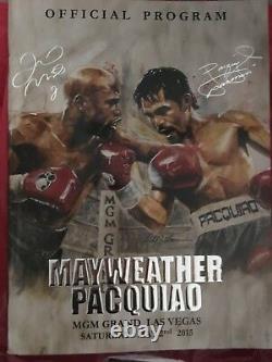 Floyd Mayweather Manny Pacquiao Fight Program Mgm Vegas 2015 Boxe Champ Slone