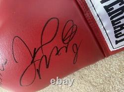 Floyd Mayweather Ricky Hatton A Signé Autograph Boxing Glove Jsa Loa Everlast Coa