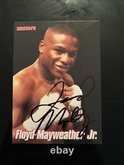 Floyd Mayweather Signé Browns 12e Set Bonus Boxing Card 1999 (loa)