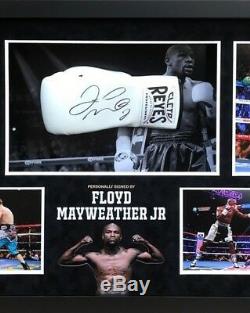 Floyd Mayweather Signé Et Framed Boxe Gant Reyes Tbe Tmt Aftal Coa (j)
