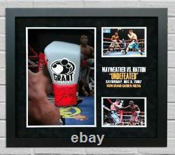 Floyd Mayweather Signé & Framed Boxing Glove Ricky Hatton Tbe Tmt Aftal Coa (f)