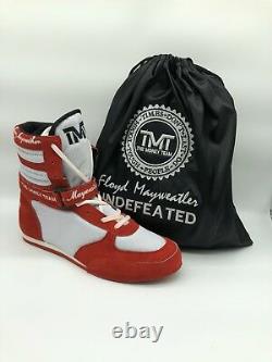 Floyd Mayweather Signé Tmt Boxing Boot Las Vegas Signature Preuve Photo