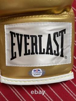 Floyd Mayweather Signed Auto Inscribed Money Gold Everlast Boxing Gants Psa
