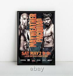 Floyd Mayweather Vs Manny Pacquiao Affiche Encadrée Boxe New USA