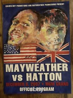 Floyd Mayweather Vs Ricky Hatton 2007 Programme Avec Neiman Cover Very Limited