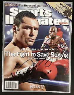 Floyd Mayweather a signé Sports Illustrated 5/7/07 Oscar DeLaHoya Boxing Auto JSA