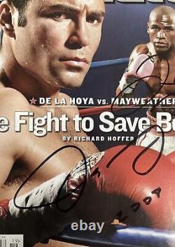 Floyd Mayweather a signé Sports Illustrated 5/7/07 Oscar DeLaHoya Boxing Auto JSA