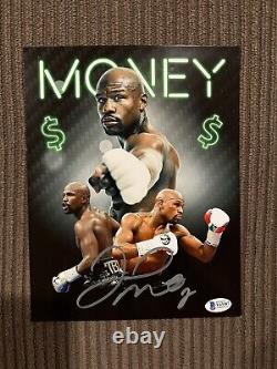Floyd Mayweather a signé une photo 8x10 Money BAS Sticker Autograph Authentique Boxer