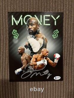 Floyd Mayweather a signé une photo 8x10 Money BAS Sticker Autograph Authentique Boxer