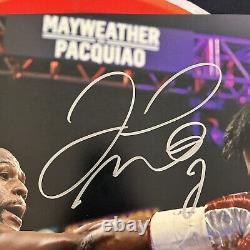 Floyd Mayweather contre Pacquiao Photo autographiée 16x20 signée Beckett