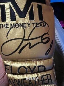 Floyd'money' Mayweather Signé Gants De Boxe En Or Coa £275