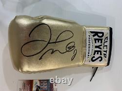 Gant de boxe CLETO REYES signé par FLOYD MAYWEATHER JR. en or JSA WITNESSED