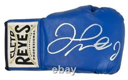 Gant de boxe bleu Cleto Reyes signé autographié Floyd Mayweather JSA droite