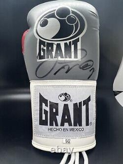 Gant de boxe droit Floyd Mayweather autographié gris / rouge Grant certifié PSA