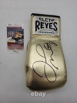 Gant de boxe en cuir doré signé par Floyd Mayweather, certifié JSA