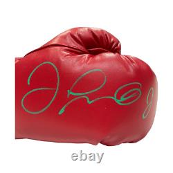 Gant de boxe en cuir rouge signé autographié par Floyd Mayweather JSA Right Green