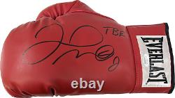 Gant de boxe en cuir rouge signé autographié par Floyd Mayweather JSA WIT879231 à gauche