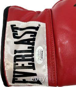 Gant de boxe en cuir rouge signé autographié par Floyd Mayweather JSA WIT879256 Droit