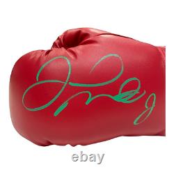 Gant de boxe en cuir rouge signé et dédicacé par Floyd Mayweather JSA Gauche Vert