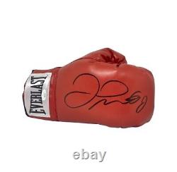Gant de boxe rouge signé autographié Floyd Mayweather JSA, côté droit noir.