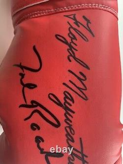 Gant de boxe signé Floyd Mayweather Snr - Freddie Roach Duel Red Lonsdale