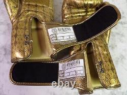 Gants de boxe Floyd Mayweather Jr. en couleur OR RARE Taille SM/MD Logo partout