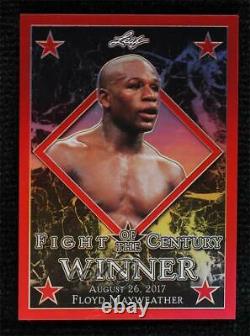 Leaf Fight Of The Century Winner Red 1/1 Floyd Mayweather Jr #fcw-01