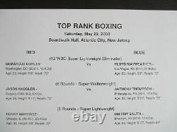 Limité Ed. /100 2004 Floyd Mayweather #162 Carte De Boxe Sur Site Programme Sp Promo