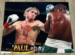 Logan Paul Wwe Signed Autograph Boxing Floyd Mayweather 8x10 Photo Avec Exact Proof