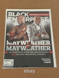 Magazine de programme de boxe signé par Floyd Mayweather JSA Authentique RARE