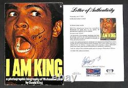 Muhammad Ali JE SUIS ROI Le Plus Grand de Tous les Temps Livre Autographié Signé PSA
