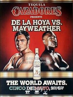 OSCAR DE LA HOYA contre FLOYD MAYWEATHER Affiche officielle du combat avec les sponsors de la boxe 30D