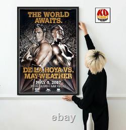 OSCAR DE LA HOYA contre FLOYD MAYWEATHER JR Affiche Originale de Boxe Sur Place 30D