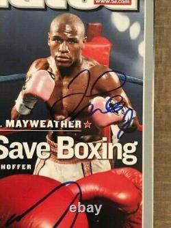 Oscar De La Hoya Floyd Mayweather Sports Illustré Autographe Signé Bas Loa