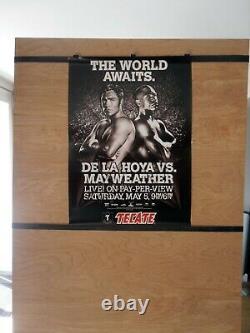 Oscar De La Hoya Vs. Floyd Mayweather Jr Affiche Originale De Combat De Boxe Tecate