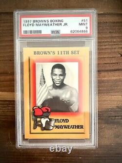 Psa 9 1997 Brown's Boxing Floyd Mayweather Jr Rookie Rc #51 Et Set